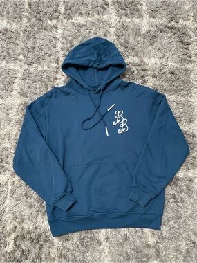Bogey Boys Essentials Hoodie Blue BB Embroidered Logo Size Large